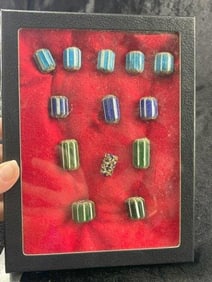 Fram of Chevron Beads Riker Frame is included Indian Artifact Arrowhead