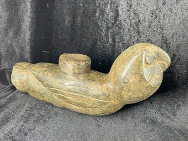 Large Stone Hawk Effigy Pipe Indian Artifact Arrowhead
