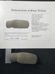 Danish Axe with Roy Motley COA from Denmark Indian Artifact Arrowhead