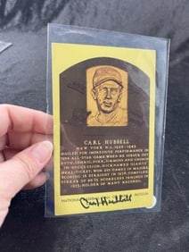 Hand Signed Authentic Autograph Carl Hubell Card