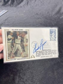 Hand Signed Authentic Autograph Fred Lynn Card