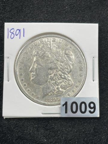 1891 Morgan Silver Dollar Coin (1 of 2)