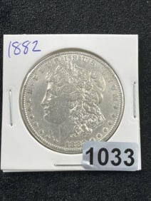 1882 Morgan Silver Dollar Coin