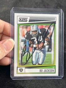 Bo Jackson Hand Signed Authentic Autograph Football Card