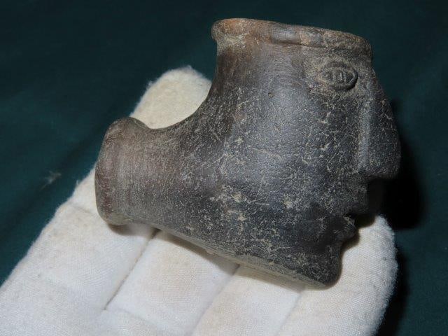 Arkansas Human Effigy Pottery Pipe, Ex Hoots Collection 1970's Arkansas (1 of 6)