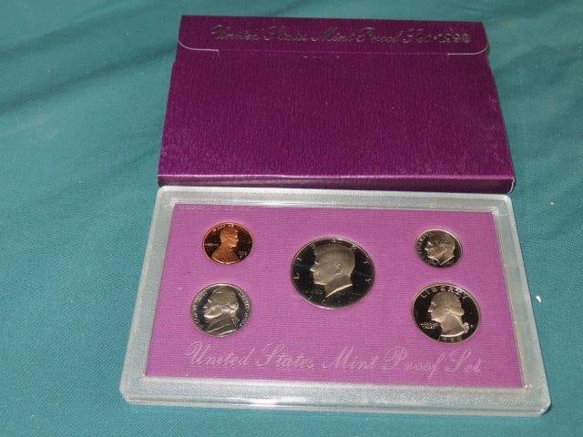 United States Proof Set 1990 US Collector Coin Set in Protective Plastic Case (1 of 2)