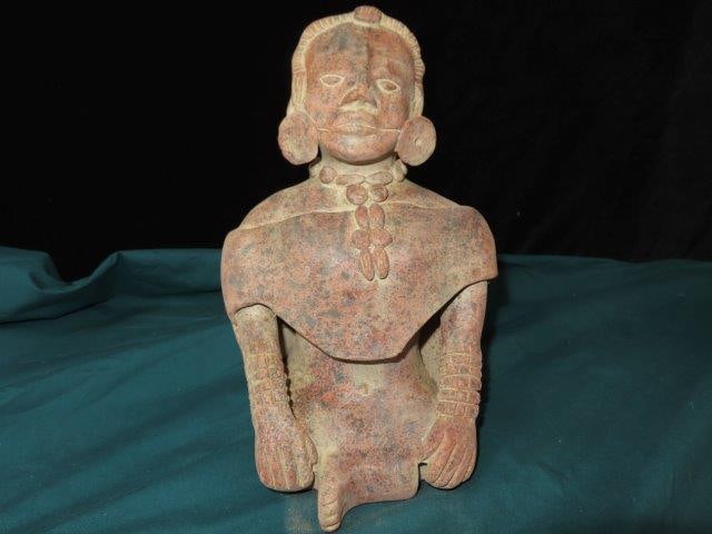 10"Pre Columbian Pottery Figure with great detail (1 of 6)
