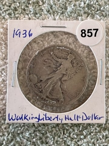 1936 Walking Liberty Half Dollar Coin (1 of 2)