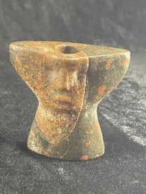 Face Effigy Bannerstone Indian Artifact Arrowhead