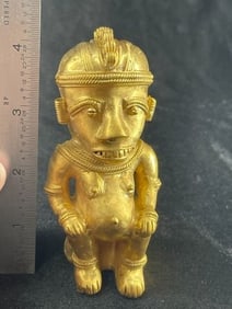 Tumbaga Tairona Figurine UNKNOWN MATERIAL Indian Artifact Arrowhead