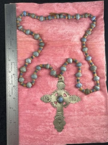 Hudson Bay Trade Cross with Trade Beads frame IS included (1 of 8)