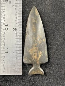 Polished Spear Point Indian Artifact Arrowhead