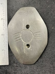 Engraved Gorget Indian Artifact Arrowhead