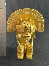 Tumbaga Tairona Figurine UNKNOWN MATERIAL Indian Artifact Arrowhead