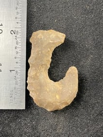 Chipped Hook Indian Artifact Arrowhead