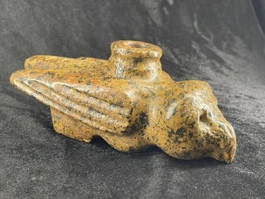 Stone Hawk Effigy Pipe Indian Artifact Arrowhead