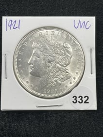 1921 UNC Morgan Silver Dollar Coin