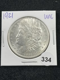 1921 UNC Morgan Silver Dollar Coin