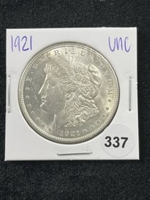 1921 UNC Morgan Silver Dollar Coin