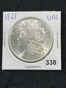 1921 UNC Morgan Silver Dollar Coin