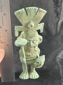 Tumbaga Tairona Figurine UNKNOWN MATERIAL Indian Artifact Arrowhead