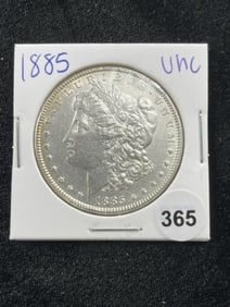 1885 AU Morgan Silver Dollar Coin