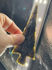 Obsidian Spear Head Indian Artifact Arrowhead