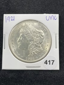 1921 UNC Morgan Silver Dollar Coin