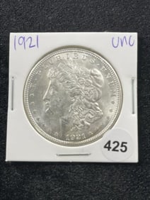 1921 UNC Morgan Silver Dollar Coin