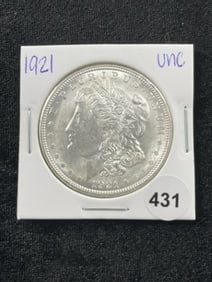 1921 UNC Morgan Silver Dollar Coin