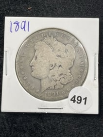1891 Morgan Silver Dollar Coin