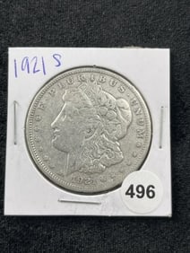 1921 S Morgan Silver Dollar Coin
