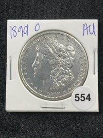 1899 O AU Morgan Silver Dollar Coin