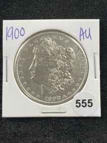 1900 AU Morgan Silver Dollar Coin