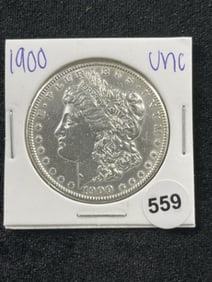 1900 UNC Morgan Silver Dollar Coin