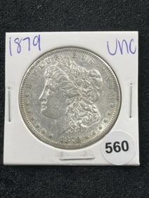 1879 UNC Morgan Silver Dollar Coin