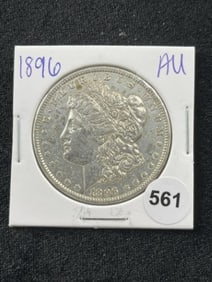 1896 AU Morgan Silver Dollar Coin