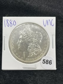 1880 UNC Morgan Silver Dollar Coin