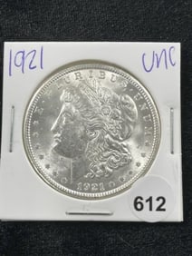 1921 UNC Morgan Silver Dollar Coin