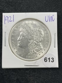 1921 UNC Morgan Silver Dollar Coin
