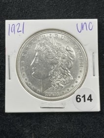 1921 UNC Morgan Silver Dollar Coin