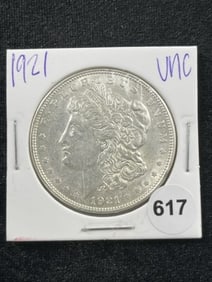 1921 UNC Morgan Silver Dollar Coin