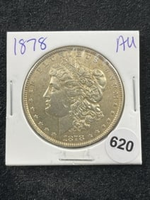 1878 AU Morgan Silver Dollar Coin