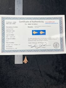 Scallorn Bird Point with Sam Johnson COA from Hempstead County, Arkansas Indian Artifact Arrowhead