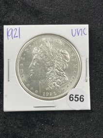 1921 UNC Morgan Silver Dollar Coin