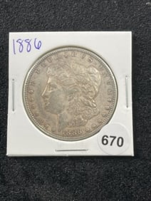 1886 Morgan Silver Dollar Coin