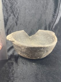 Mississippian Bowl broken & glued Indian Artifact Arrowhead