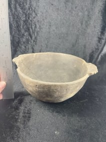 Mississippian Bowl broken & glued Indian Artifact Arrowhead