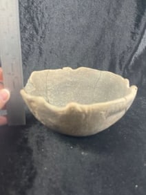 Mississippian Bowl broken & glued Indian Artifact Arrowhead