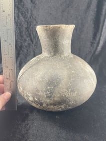 Very fine Mississippian Water Bottle with rim chips and broken & glued neck